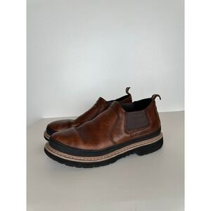 Chinook Mens Brown Leather Slip On Chelsea Boots Size 11 Ultra Grip Work Outdoor